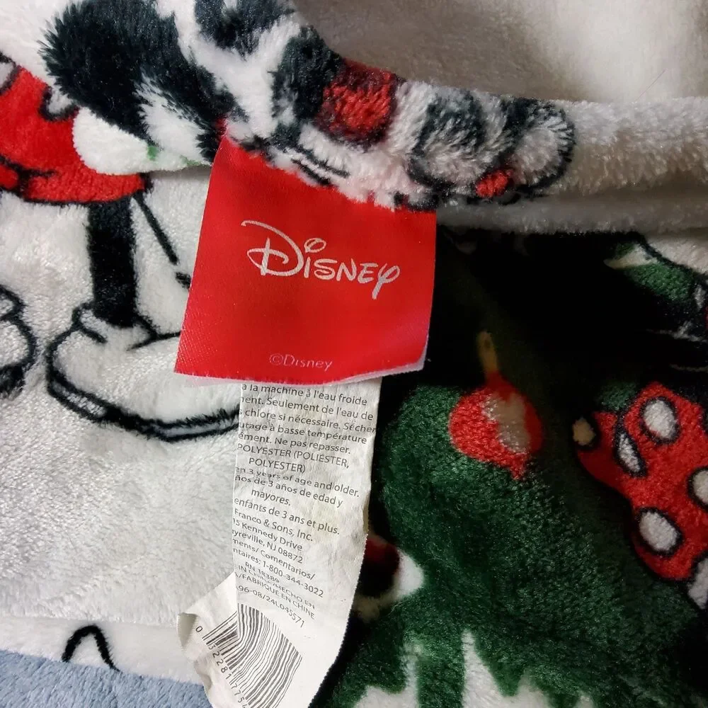 Disney Christmas Mickey Minnie Mouse Throw Blanket 59